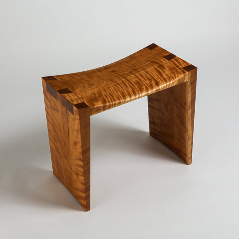 Curly Cherry Dovetail Stool